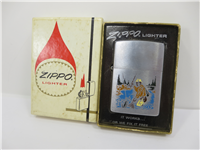 FLY FISHERMAN Brushed Chrome Lighter (Zippo, 1974)