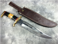 Custom Handmade 15-1/2" Fixed Blade Knife with Oklahoma Seal Leather Sheath