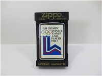 XIII OLYMPIC WINTER GAMES LAKE PLACID 1980 Polished Chrome Lighter (Zippo, 1996)  