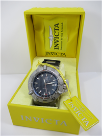 INVICTA Men's 1151 SUBAQUA Swiss Quartz 50mm Silver Dial with Black Poly GMT Watch