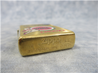 LUCKY STRIKE GIRL Brushed Brass Lighter (Zippo, 204BLS 529, 19981-1999)