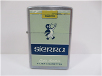 SIERRA Vintage Cigarette Pack Design Brushed Chrome Lighter (Zippo, 2000)  