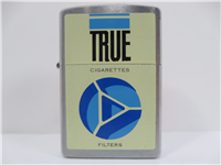 TRUE Vintage Cigarette Pack Design Brushed Chrome Lighter (Zippo, 2000)