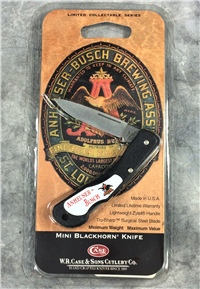 2002 CASE XX 059L SS Ltd Ed ANHEUSER-BUSCH 150th Anniv. Mini-Blackhorn Knife NEW