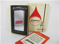 EARLY TIMES DISTILLERY CO. Polished Chrome Slim Advertising Lighter (Zippo, 1974)