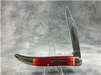 REMINGTON NEW TANG Red Orange Jigged 5" Toothpick Bullet Knife