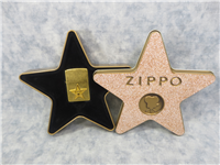 HOLLYWOOD'S LEADING LIGHT Brass Lighter in Collectible Star Tin (Zippo, 2001)