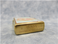 SILVER BLONDE Brushed Brass Lighter (Zippo, Petty Pretty Girl Collection Series II, 2000)