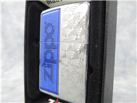 ZIPPO LOGO Special Design Scallop Laser Engraved Polished Chrome Lighter (Zippo, 28658, 2014)