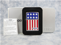 MADE IN USA/AMERICAN FLAG Brushed Chrome Lighter (Zippo, 1996)