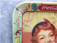 1950's MENU GIRL "Thirst Knows No Season" Metal Lithograph Coca-Cola Serving Tray 