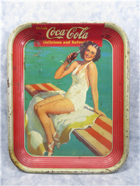 1920's, 1939 & 1941 Metal Lithograph Coca-Cola Serving Tray Lot of 3 