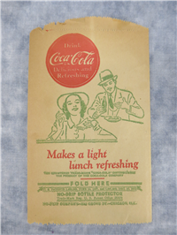 "Makes A Light Lunch Refreshing" Coca-Cola No-Drip Bottle Protector