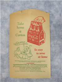 'Take Home a Carton/So Easy to Serve at Home" Coca-Cola No-Drip Bottle Protector