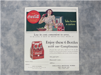 1930's 'Take Home a Carton' Coca-Cola Free Complimentary Coupon Card
