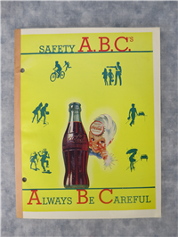 Safety A.B.C.'s/Always Be Careful Coca-Cola Lined Paper Note Pad