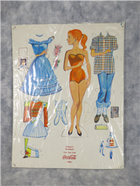 Season's Greeting's Coca-Cola Bottler Paper Doll Cut-Out with 3 Outfits