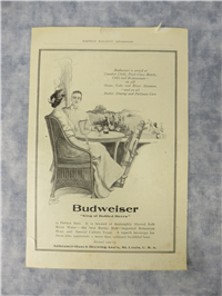 Early 1900's Harper's Magazine Coca-Cola & Budweiser Page Advertisement