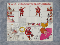 Season's Greeting's Coca-Cola Bottler Paper Cut-Out Santa & Angel Christmas Tags & Decorations