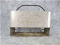 1930's Aluminum Metal Coca-Cola 6 Bottle Carrier/Caddy with Sliding Handle
