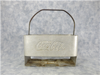 1930's Aluminum Metal Coca-Cola 6 Bottle Carrier/Caddy with Sliding Handle
