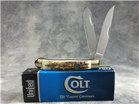 COLT UNITED CUTLERY CT0109 4-1/8" Stag 2-Blade Trapper