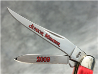 2009 CASE XX 620096 SS Annual Club Jr Member Red Jig Bone Tiny Toothpick Knife