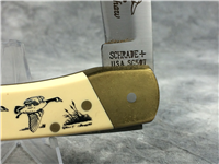 SCHRADE+ USA SC507 Ducks Unlimited Scrimshaw Limited Ed. Lockback Knife & Sheath