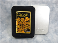CIGAR TIPS Brushed Brass Lighter (Zippo, #204BCA 495, 1997)