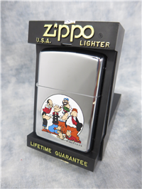 POPEYE & FRIENDS Polished Chrome Lighter (Zippo, 1993)
