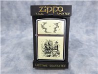 SHIP SCRIMSHAW Polished Chrome Lighter (Zippo, 1992)