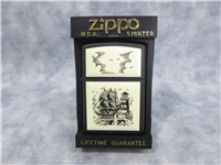 SHIP SCRIMSHAW Black Matte Lighter (Zippo, 1992)