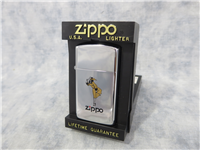 BRASS VARGA GIRL (WINDY) Polished Chrome Slim Lighter (Zippo, 1993)  