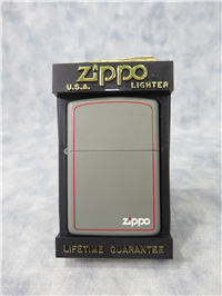 ZIPPO BORDER Matte Grey Lighter (Zippo, #223ZB, 1991)  