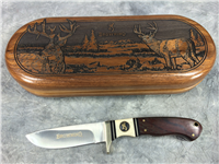 BROWNING 359 Limited Edition 7-7/8" Knife in Etched Wooden Display Box