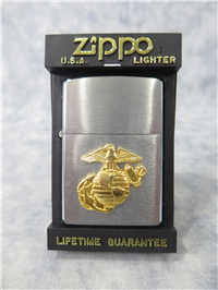 USMC/UNITED STATES MARINE CORPS Emblem Brushed Chrome Lighter (Zippo, 1999-2000)