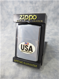 USA/UNITED STATES OF AMERICA/FLAG Polished Chrome Lighter (Zippo, 1995)