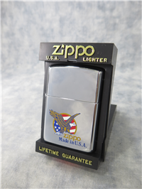 MADE IN THE USA/FLAG/EAGLE Polished Chrome Lighter (Zippo, 1993)