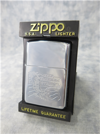 KEEP AMERICA STRONG/EAGLE/FLAG Laser Engraved Polished Chrome Lighter (Zippo, 1995)