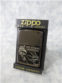 WE STAND UNITED/STATUE OF LIBERTY Midnight Chrome Lighter (Zippo, 2001)