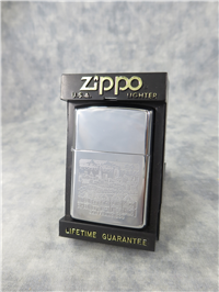 SAN FRANCISCO SKYLINE Laser Engraved Polished Chrome Lighter (Zippo, 1993)