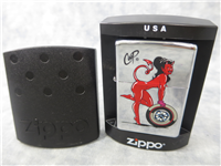 COOP SHE DEVIL/RED GIRL Polished Chrome Lighter (Zippo, 2000)