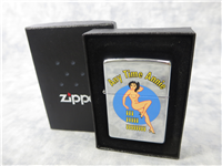 ANY TIME ANNIE Nose Art Pinup Girl Polished Chrome Lighter (Zippo, 2004)