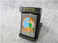 TERRIBLE TERRY Nose Art Pinup Girl Polished Chrome Lighter (Zippo, 2004)