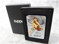 NOSE ART PIN UP GIRL Polished Chrome Lighter (Zippo, 6883, 2005)