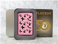 PLAYBOY BUNNY OUTFIT 50th Anniversary Matte Pink Lighter (Zippo, 20578, 2004)