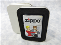 ZIPPO LOGO/BLONDE LIGHTING MAN'S CIGAR Polished Chrome Lighter (Zippo, 1996)