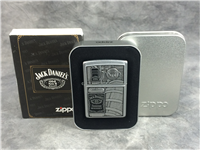 JACK DANIELS No. 7 Emblem Bottle Satin Chrome Lighter (Zippo 21016, 2006)