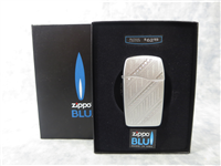BLU CHROME PATHWAYS 2-Sided Etched Design Satin Chrome Butane Lighter (Zippo, 30029, 2007)