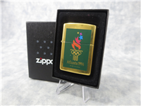 ATLANTA 1996 OLYMPICS (100 YEARS) Polished Brass Lighter (Zippo, 1995)  